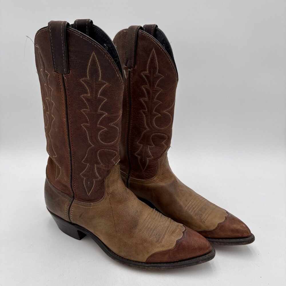 Women’s Code West Cowboy Boots 8 1/2 Leather Brown Tan Western Cowgirl 8.5